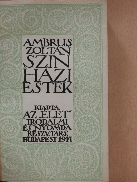 Ambrus Zoltán - Szinházi Esték [antikvár]