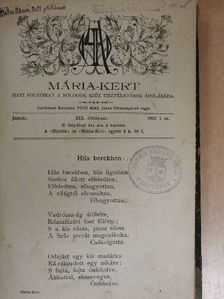 Hoós Alfréd Ferencz - Mária-Kert 1903-1904. január-december [antikvár]