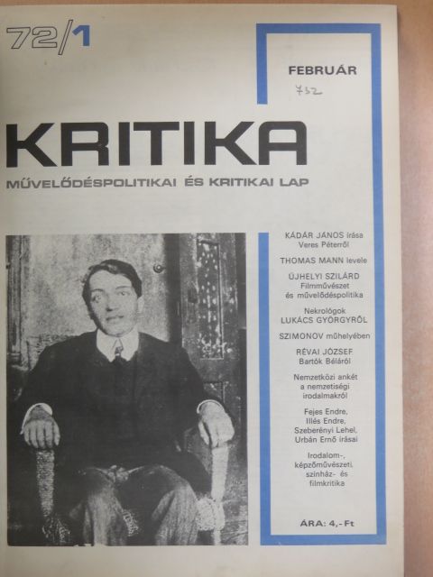 Kritika 1972. (nem teljes évfolyam) [antikvár]