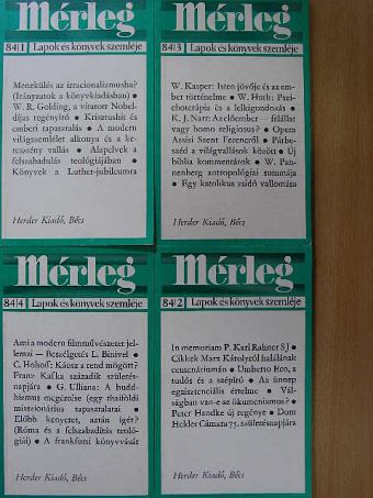 Hans-Georg Gadamer - Mérleg 1984/1-4. [antikvár]