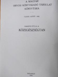 Dr. Darányi Gyula - Közegészségtan IV. [antikvár]