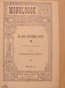 Thewrewk Árpád - Az első szerelmes levél [antikvár]