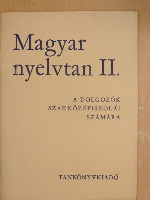 Graf Rezső - Magyar nyelvtan II. [antikvár]
