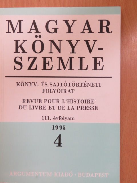Bartók István - Magyar Könyvszemle 1995/4. [antikvár]