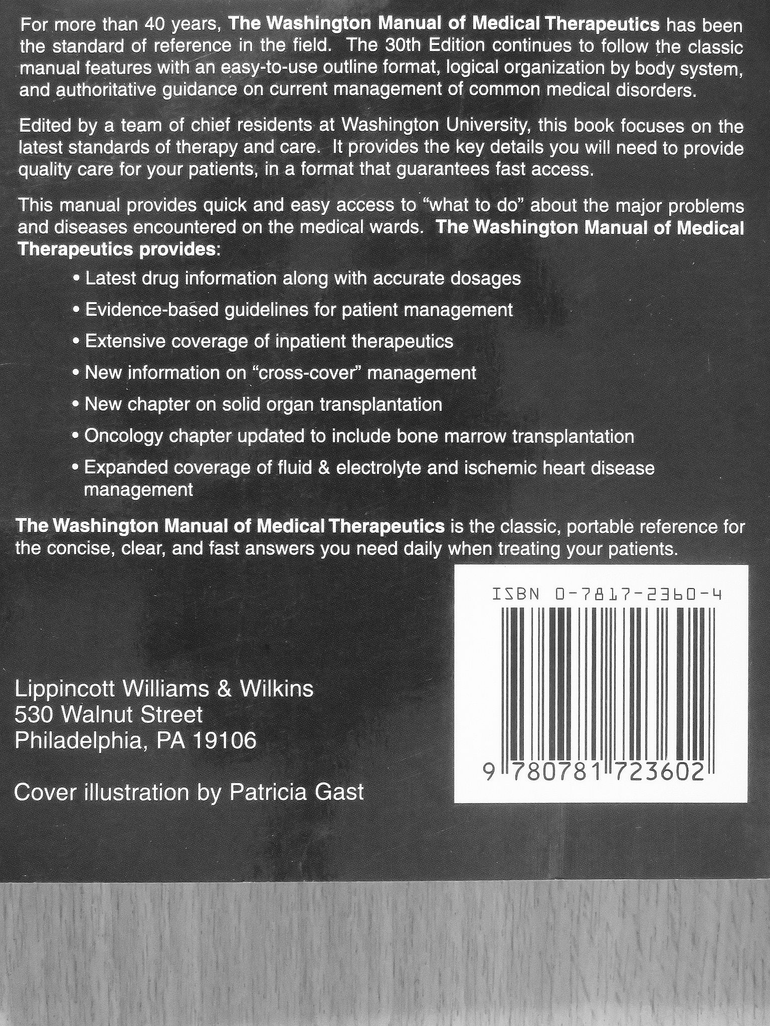 Alison J. Whelan - The Washington Manual of Medical Therapeutics [antikvár]