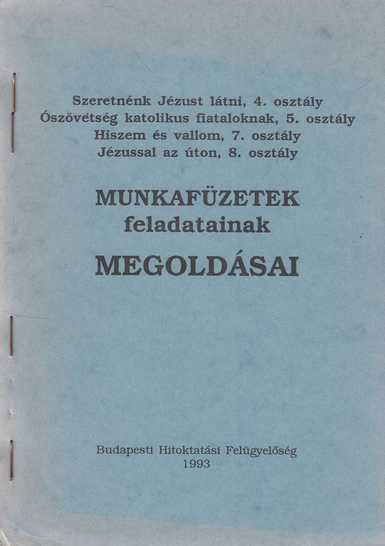 Munkafüzetek feladatainak megoldásai [antikvár]