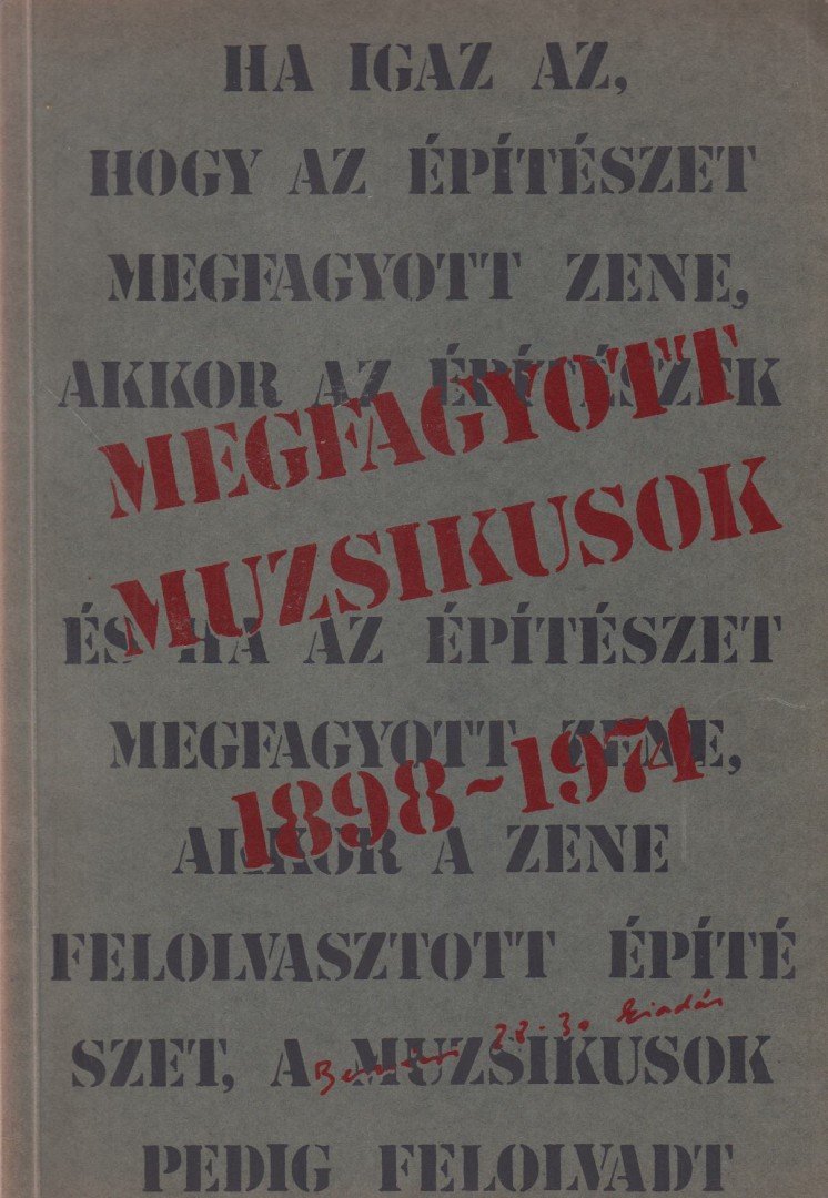 Gerle János - Megfagyott muzsikusok 1898-1974 [antikvár]
