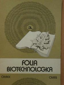 Folia Biotechnologica 3. [antikvár]