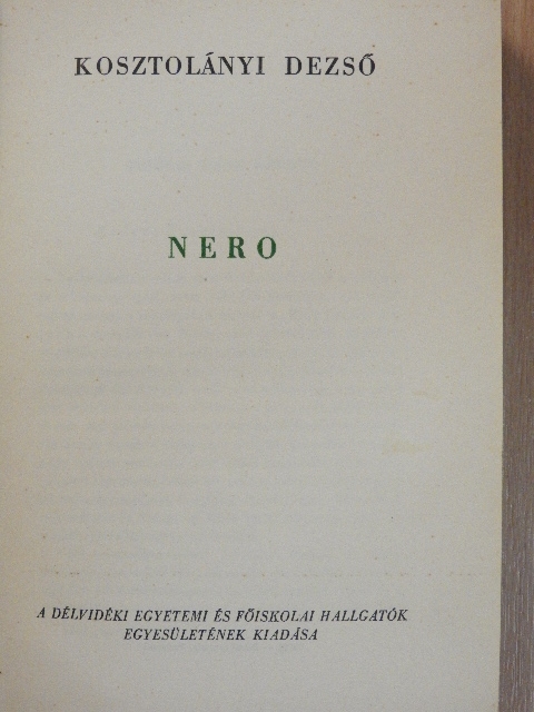 Kosztolányi Dezső - Nero [antikvár]
