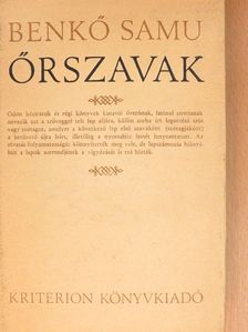 Benkő Samu - Őrszavak [antikvár]