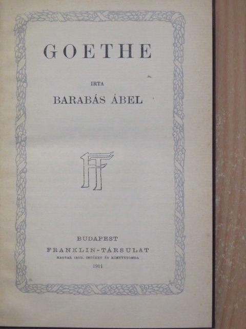 Barabás Ábel - Goethe [antikvár]