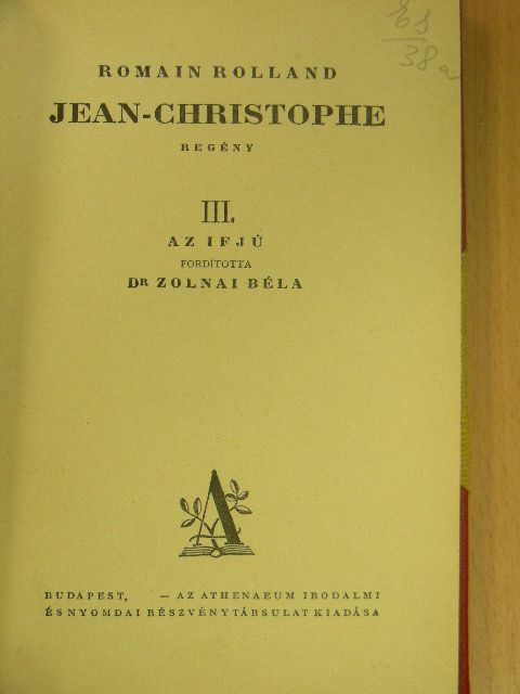 Romain Rolland - Jean-Christophe III. [antikvár]