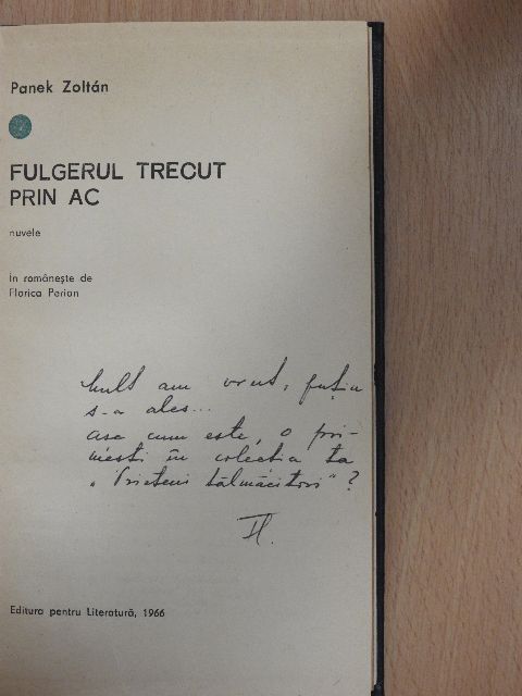 Panek Zoltán - Fulgerul trecut prin ac [antikvár]