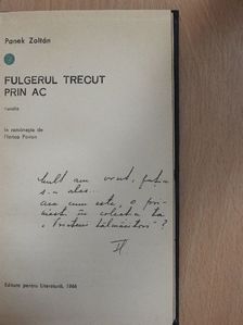 Panek Zoltán - Fulgerul trecut prin ac [antikvár]