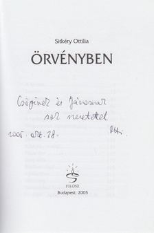 SITKÉRY OTTÍLIA - Örvényben (dedikált) [antikvár]