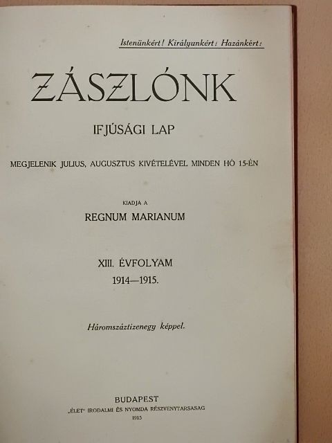 Anderlik Előd - Zászlónk 1914. szeptember-1915. június [antikvár]