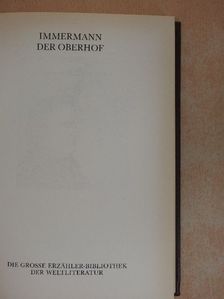 Karl Leberecht Immermann - Der Oberhof [antikvár]