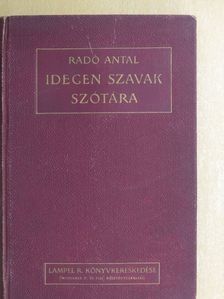 Idegen szavak szótára [antikvár]