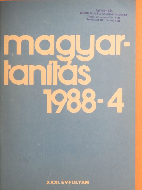 Andor György - Magyartanítás 1988/4. [antikvár]
