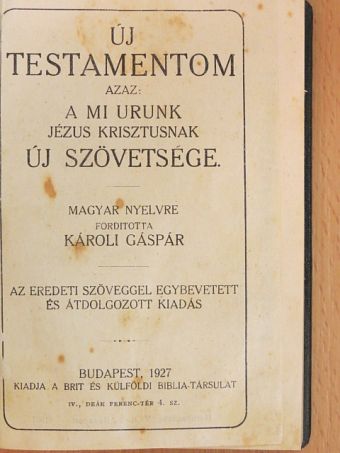 Új Testamentom [antikvár]