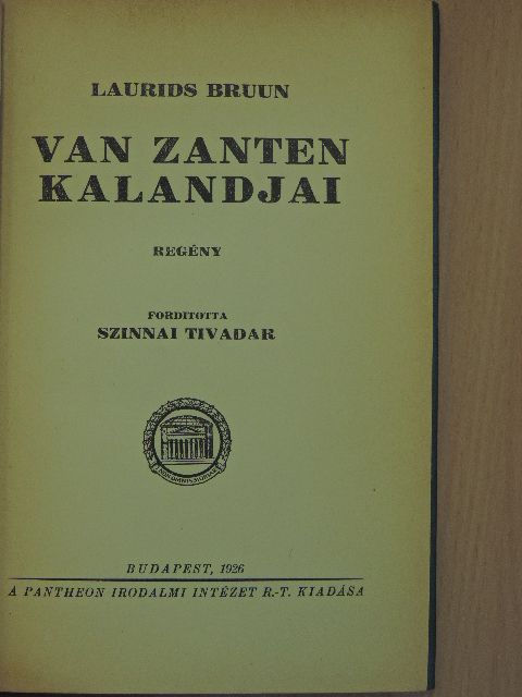 Laurids Bruun - Van Zanten kalandjai [antikvár]