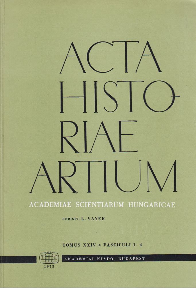 Vayer Lajos - Acta Historiae Artium - Tomus XXIV 1-4 [antikvár]