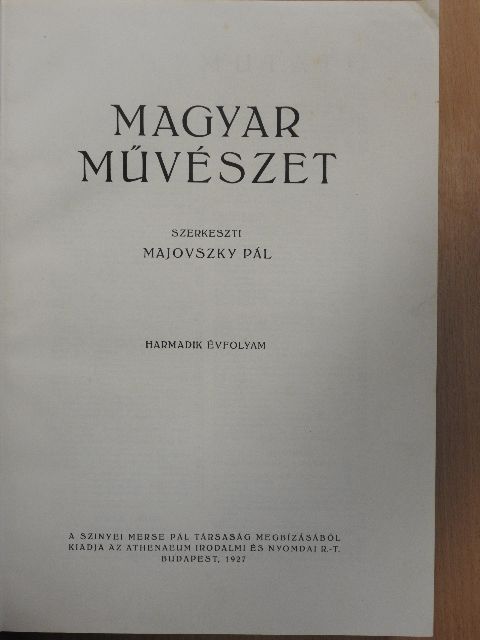 Babits Mihály - Magyar Művészet 1927/1-10. [antikvár]
