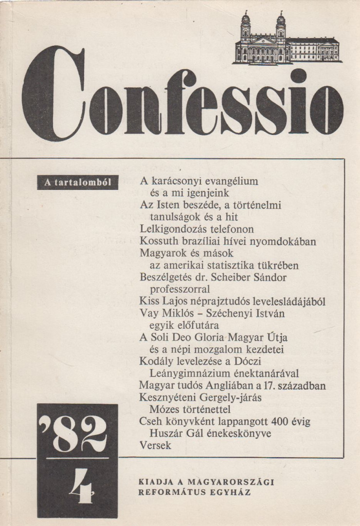 ZSEBŐK ZOLTÁN - Confessio 1982/4 [antikvár]