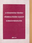 A közoktatási törvény végrehajtására kiadott kormányrendeletek [antikvár]