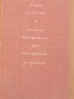 Paul Fechter - Kleines Wörterbuch für literarische Gespräche [antikvár]