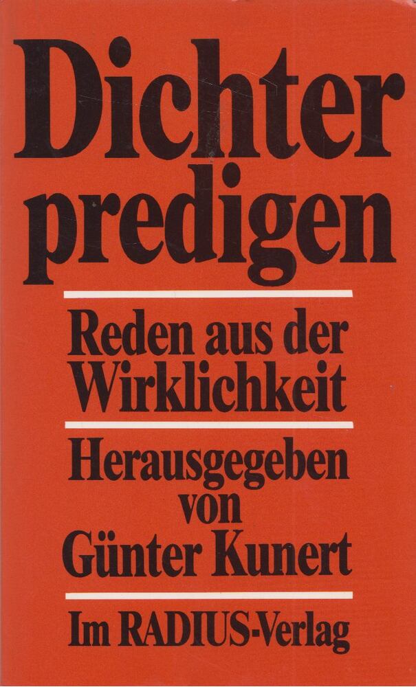 GÜNTER KUNERT - Dichter predigen [antikvár]