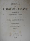 Thomas Babington Macaulay - Critical and Historical Essays IV. [antikvár]
