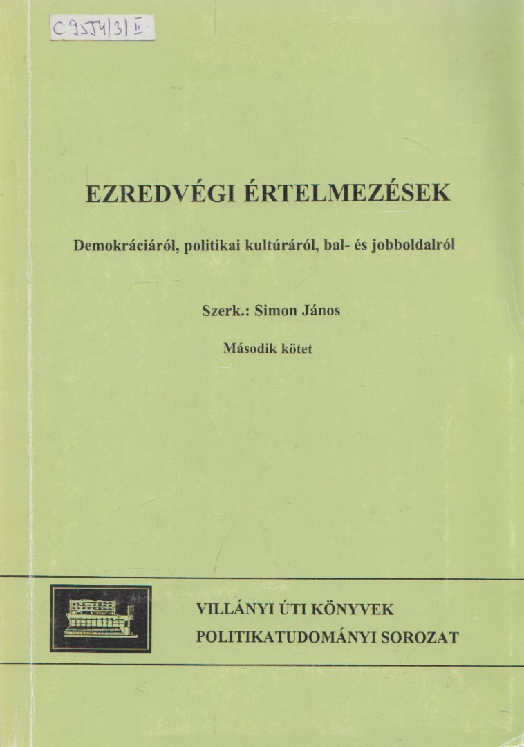 Simon János - Ezredvégi értelmezések II. [antikvár]