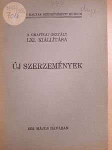 Új szerzemények  [antikvár]