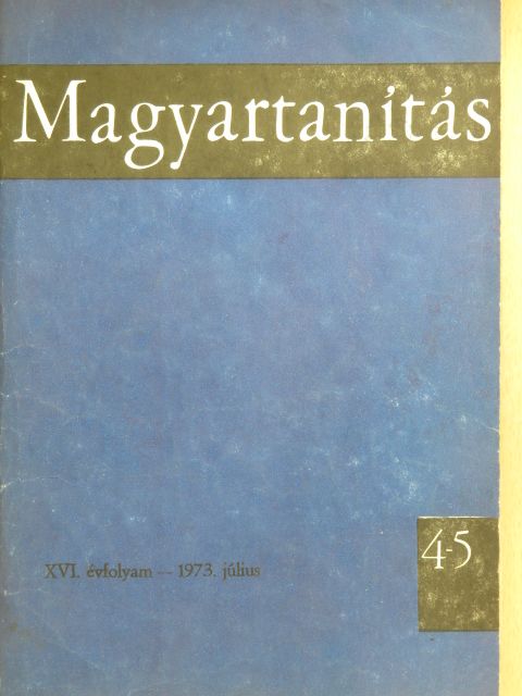 Dr. Balogh László - Magyartanítás 1973. július [antikvár]