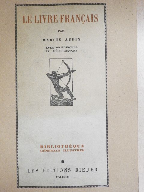 Marius Audin - Le livre francais [antikvár]