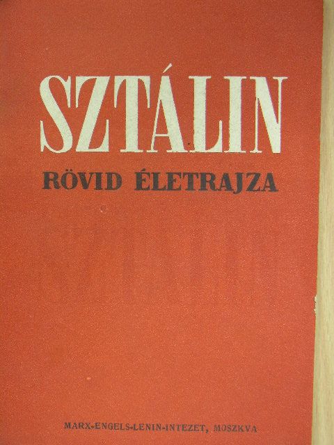 Sztálin rövid életrajza [antikvár]