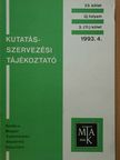 Füzeséri András - Kutatás-szervezési tájékoztató 1993/4. [antikvár]
