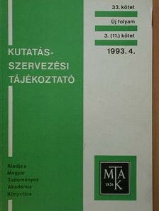 Füzeséri András - Kutatás-szervezési tájékoztató 1993/4. [antikvár]