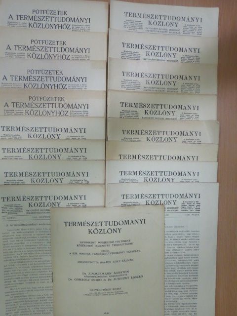 Balázs E. - Természettudományi Közlöny 1943. január-december/Pótfüzetek a Természettudományi Közlönyhöz 1943. január-december [antikvár]