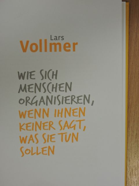 Lars Vollmer - Wie sich Menschen organisieren, wenn ihnen keiner sagt, was sie tun sollen [antikvár]