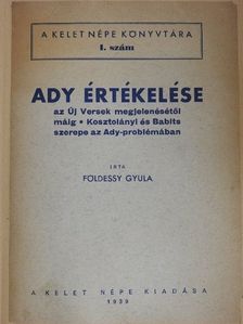 Földessy Gyula - Ady értékelése [antikvár]