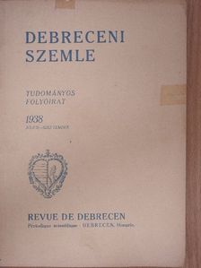 Balogh Béla - Debreceni Szemle 1938. július-szeptember [antikvár]