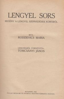 Rodzievics Mária - Lengyel sors [antikvár]