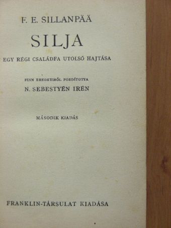 Frans Eemil Sillanpää - Silja [antikvár]