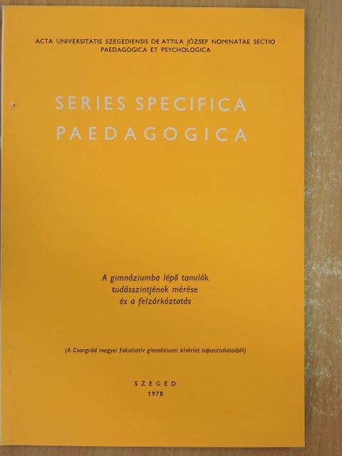 A gimnáziumba lépő tanulók tudásszintjének mérése és a felzárkóztatás [antikvár]