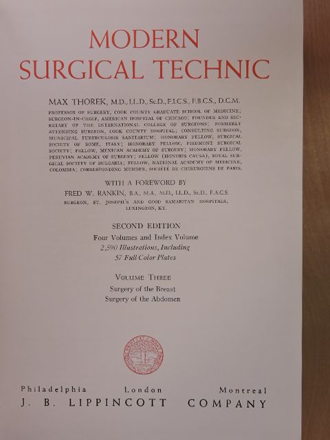 Dr. Fred W. Rankin - Modern Surgical Technic III. [antikvár]