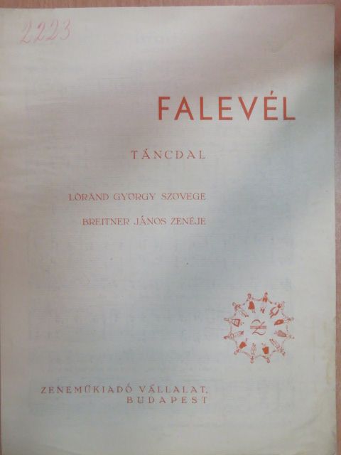 Breitner János - Falevél [antikvár]