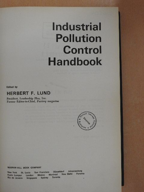 B. Baskin - Industrial Pollution Control Handbook [antikvár]
