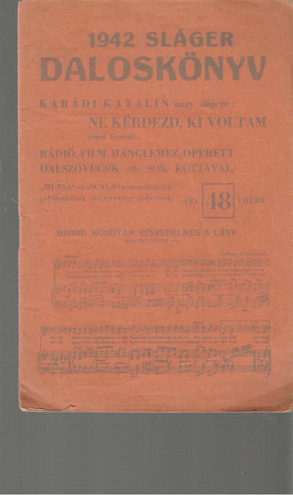 1942 Sláger daloskönyv [antikvár]